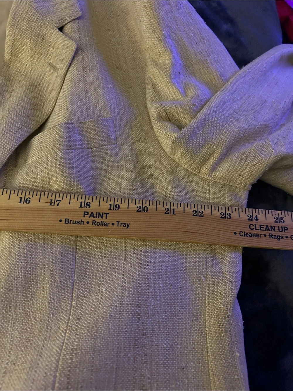 Stunning Savile Row Men's 46R Classic Cream Blazer Linen-Blend Textured Jacket